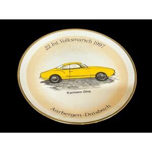 VW Karmann Ghia 22 Int Volksmarch 1997 Plate Aarbergen-Daisbach Volkswagen READ